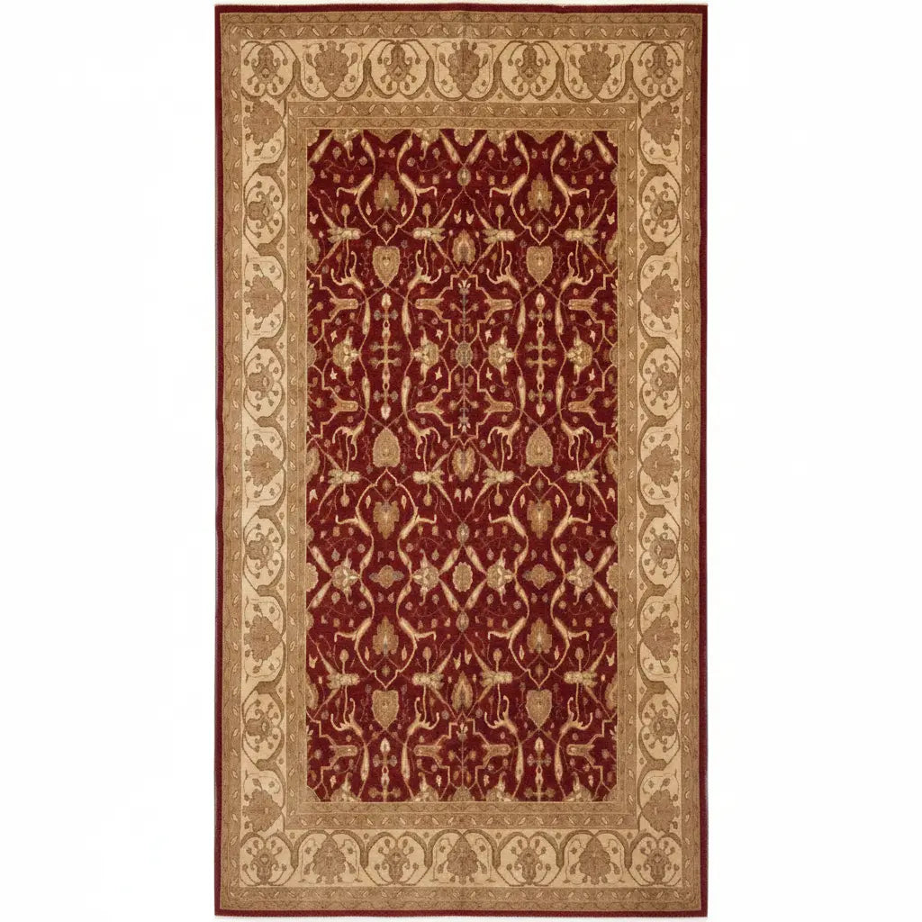 One Of The Kind Afghani Hand-Knotted Rug 14'2" x 10' zandirugs